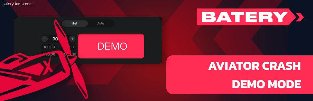 The trial version of Batery Bet Aviator IN is available by choosing “Demo”